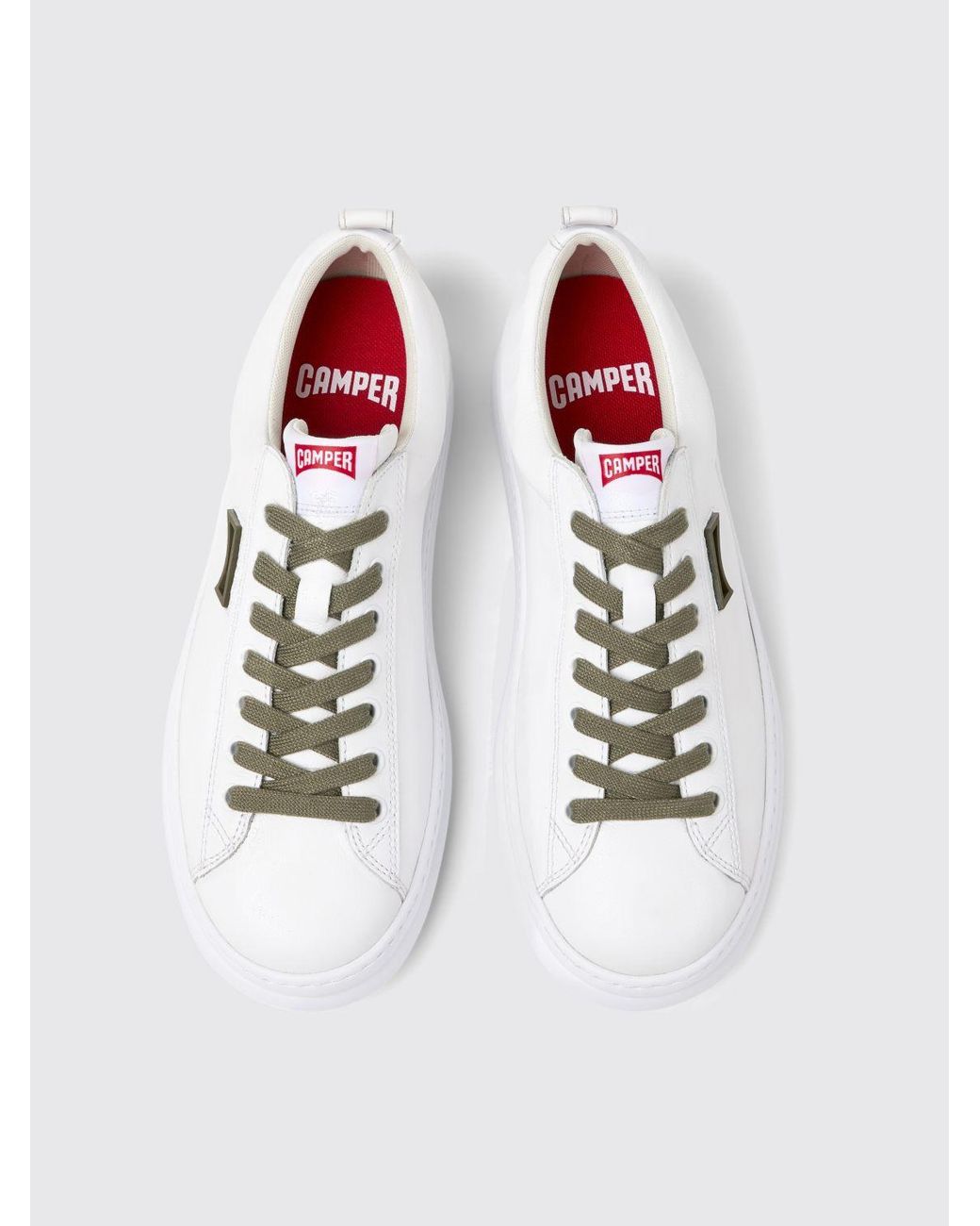 Camper White Logo Patch Sneakers for men