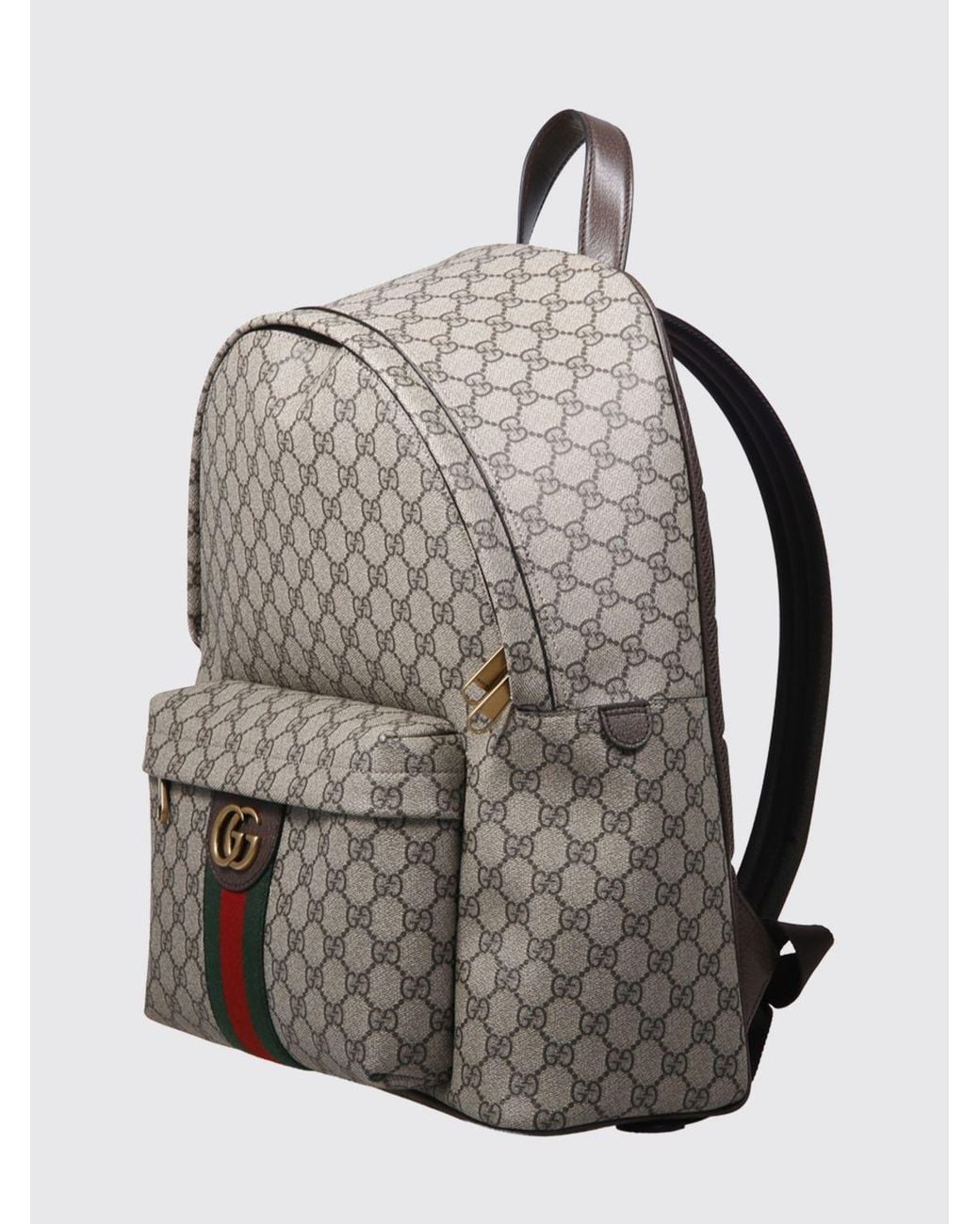 Gucci Gray Ophidia Gg Supreme Fabric Backpack for men