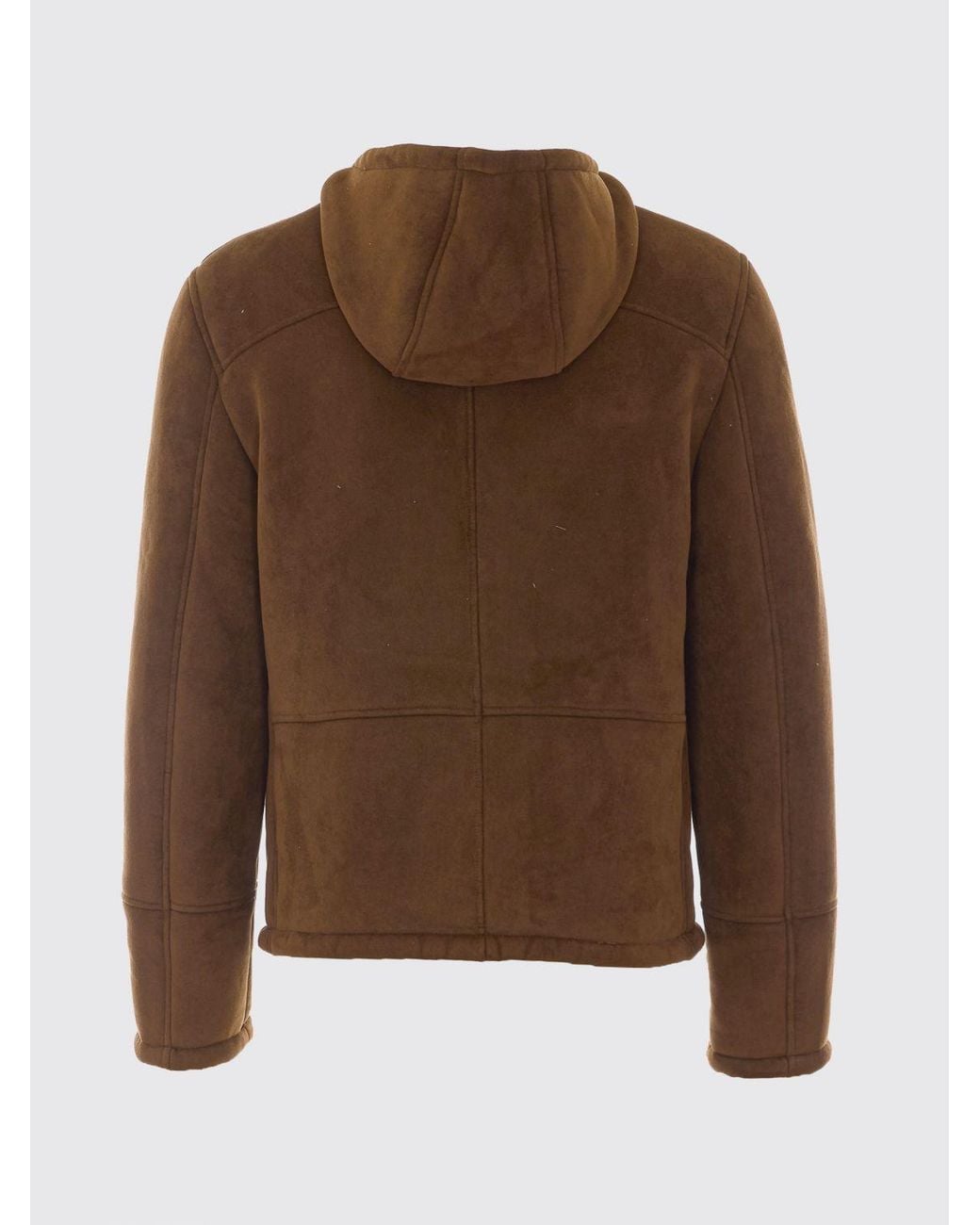 S.w.o.r.d 6.6.44 Brown Faux Suede Leather Hooded Jacket for men