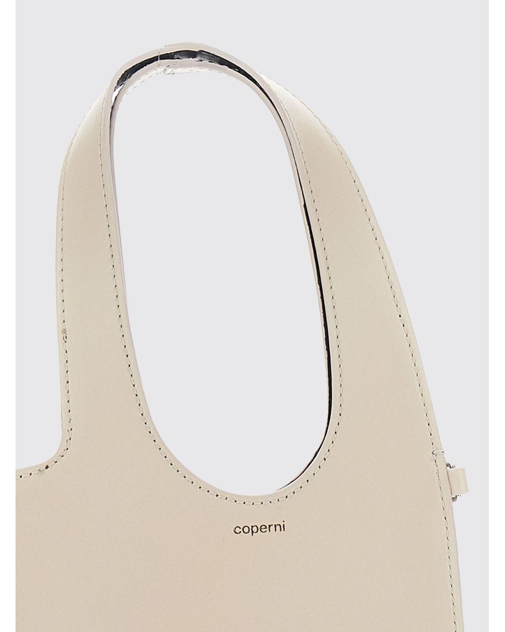 Coperni Natural Small Heart Smooth Leather Shoulder Bag With Removable Shoulder Strap
