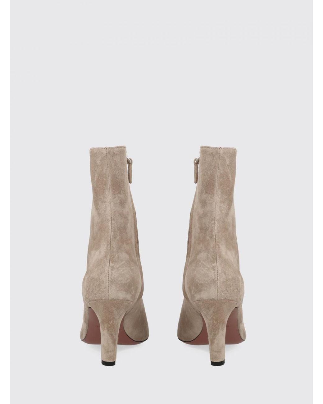 Paris Texas White Belle Suede Ankle Boots With Stiletto Heel