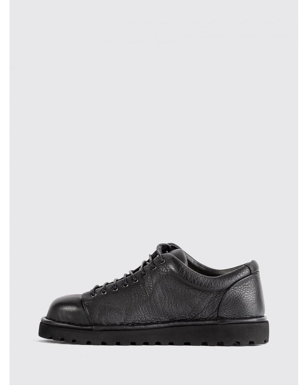 Marsèll Black Pallottola Tumbled Leather Derby Shoes With Notched Sole for men