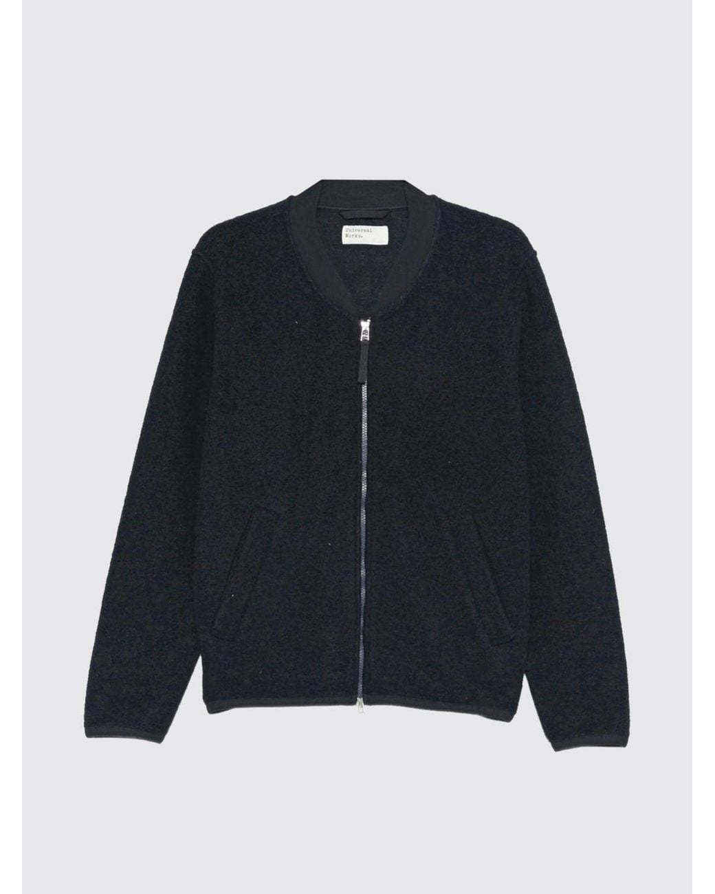 Universal Works Blue Zip-Up Bomber Jacket for men