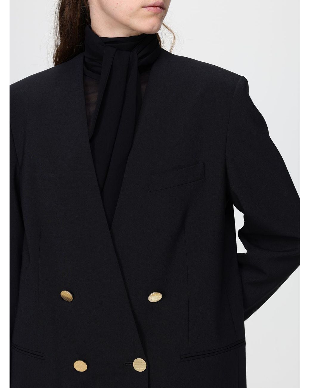 Alberta Ferretti Blue Long Double-Breasted Blazer