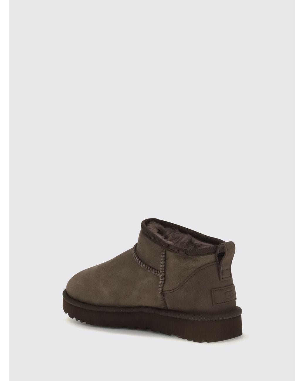 Ugg Brown Classic Ultra Mini Waterproof Suede Platform Ankle Boots
