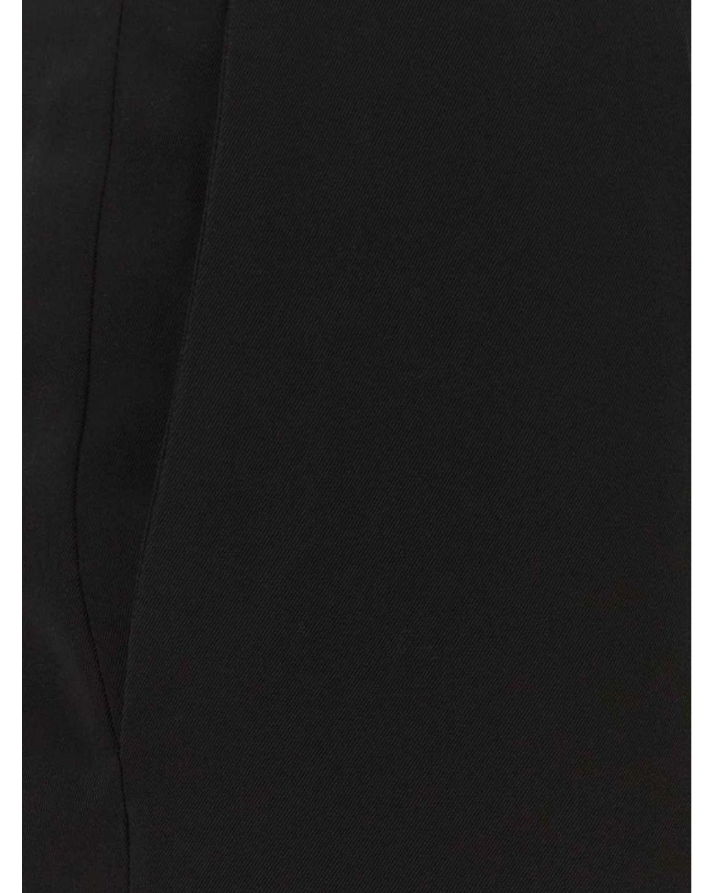 The Row Black Skinny-Fit Wool Pants With Side Zip Closure
