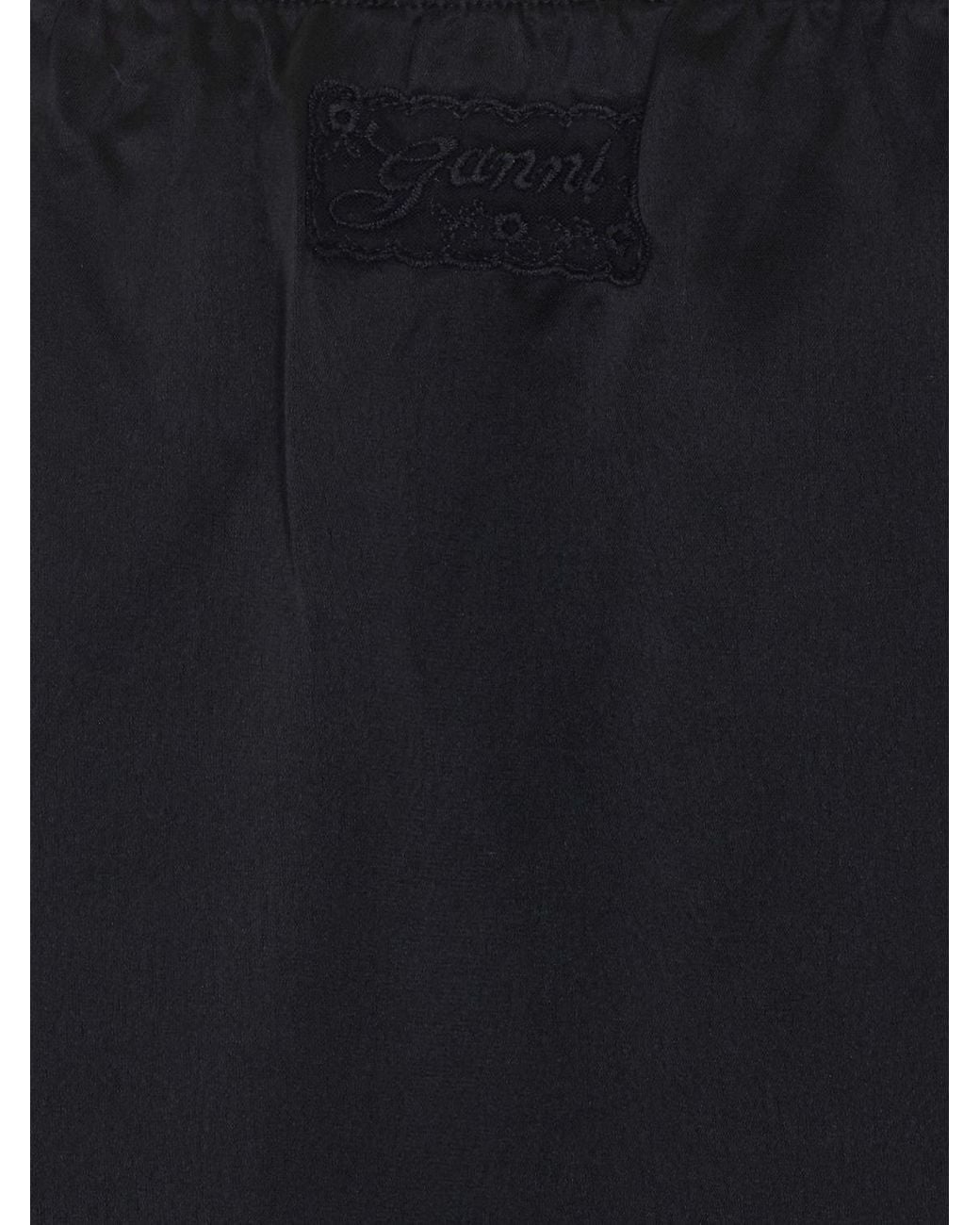 Ganni Black Midi Pencil Skirt