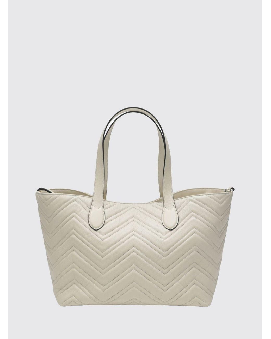 Gucci Natural Chevron Calfskin Shoulder Bag