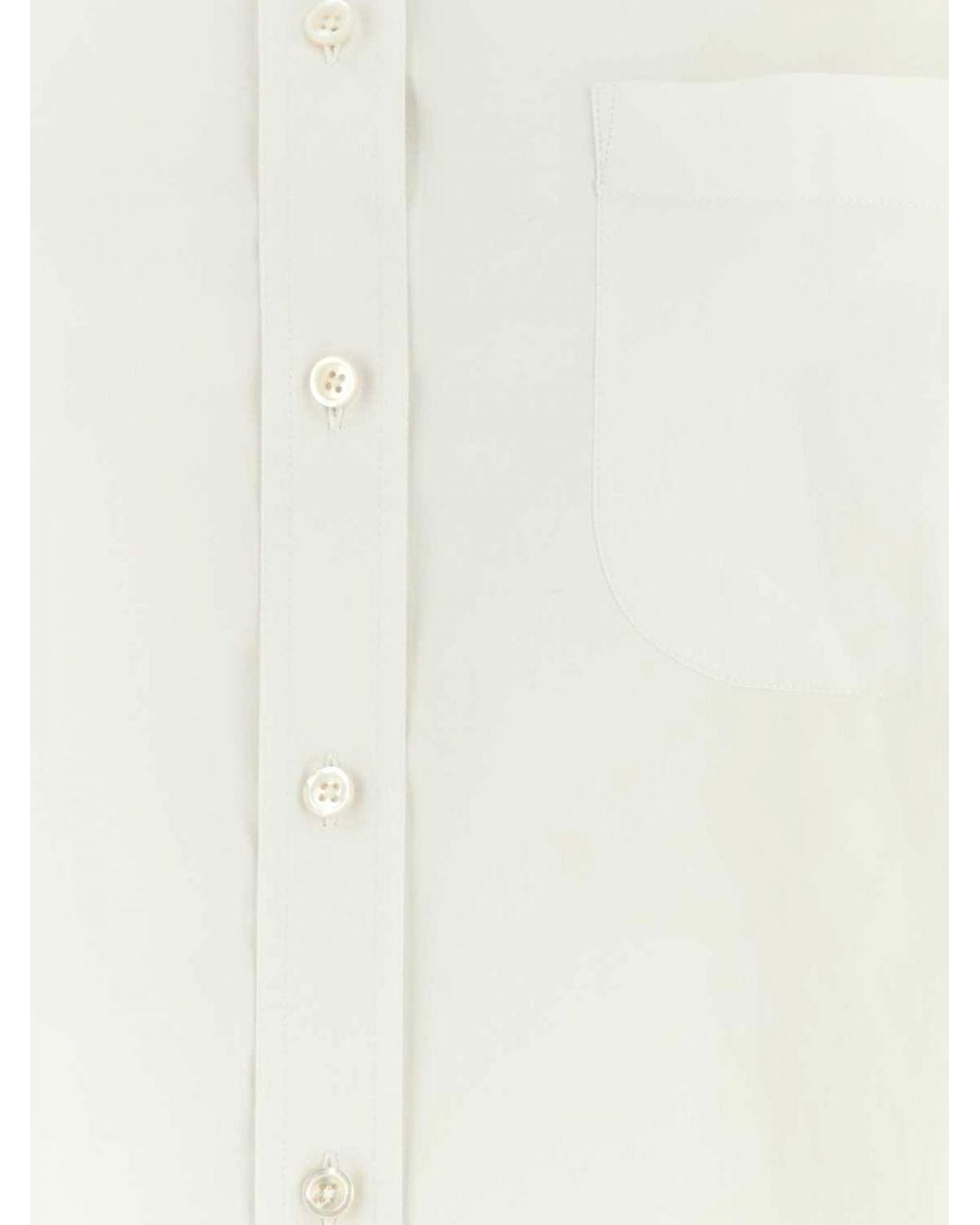 The Row White Long-Sleeved Cotton Shirt With French Collar