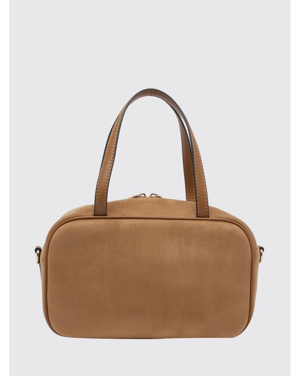 Liu Jo Natural Faux Leather Boston Bag With Shoulder Strap And Pouch