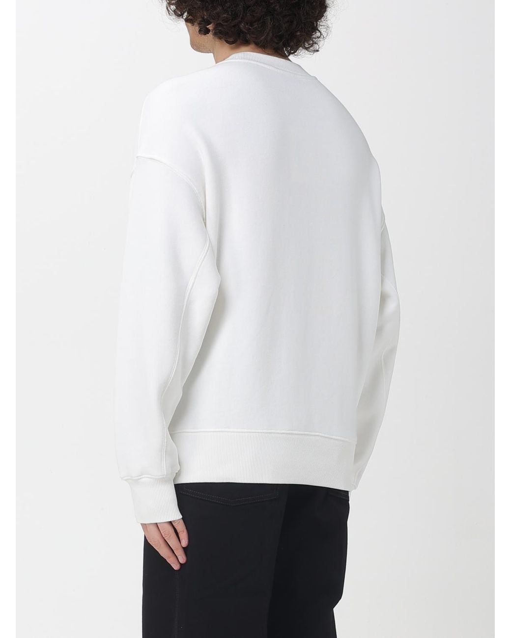 Sudadera De Cuello Redondo De Algodón Con Logo Autry de hombre de color White