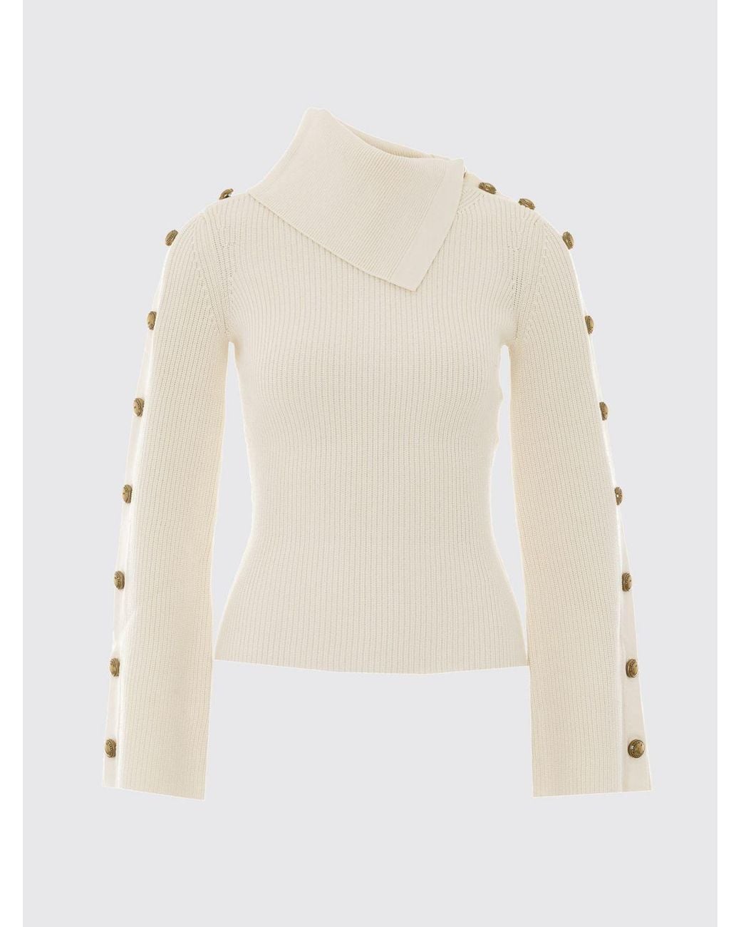 Elisabetta Franchi Blue Slim Fit Viscose Jersey Turtleneck Jumper