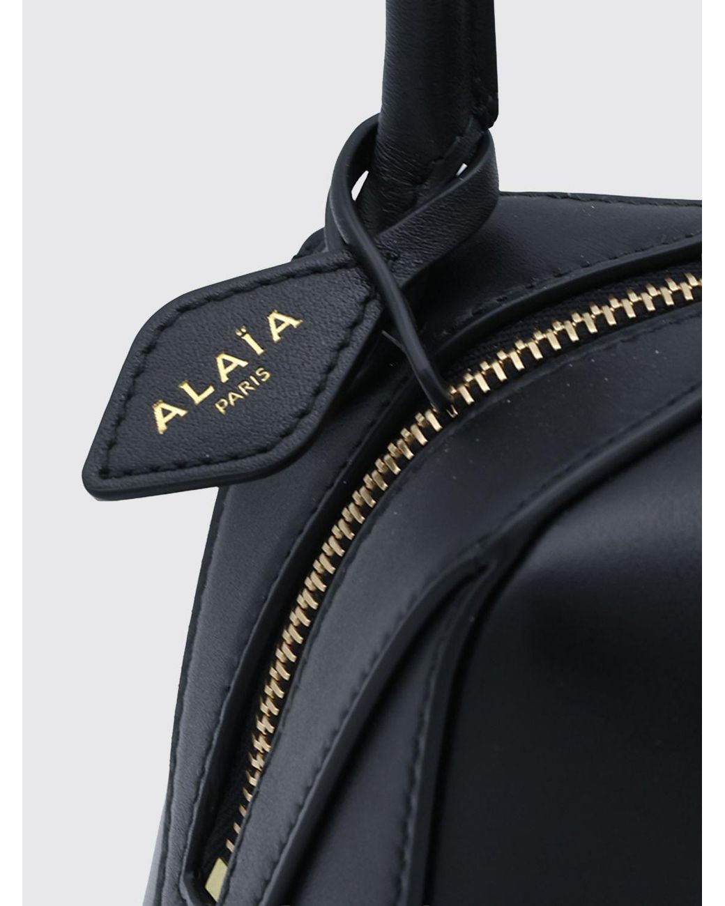 Alaïa Black Small Le Teckel Calfskin Leather Bowling Bag With Tubular Handle