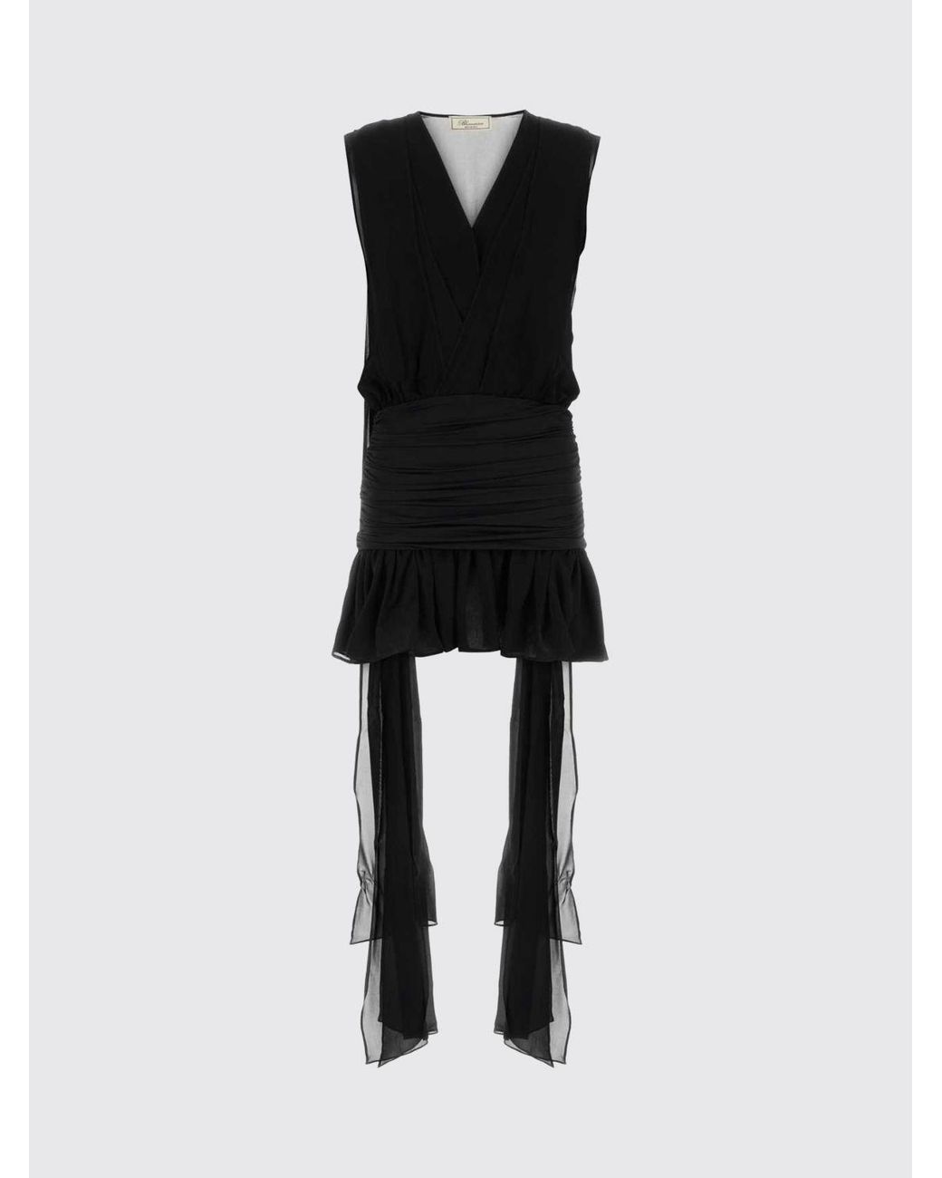 Blumarine Black Chiffon Mini Dress