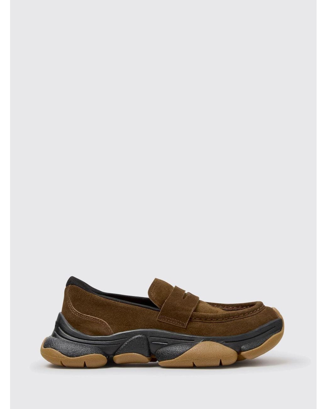 Camper White Karst 2 Suede Loafers With Vibram Sole