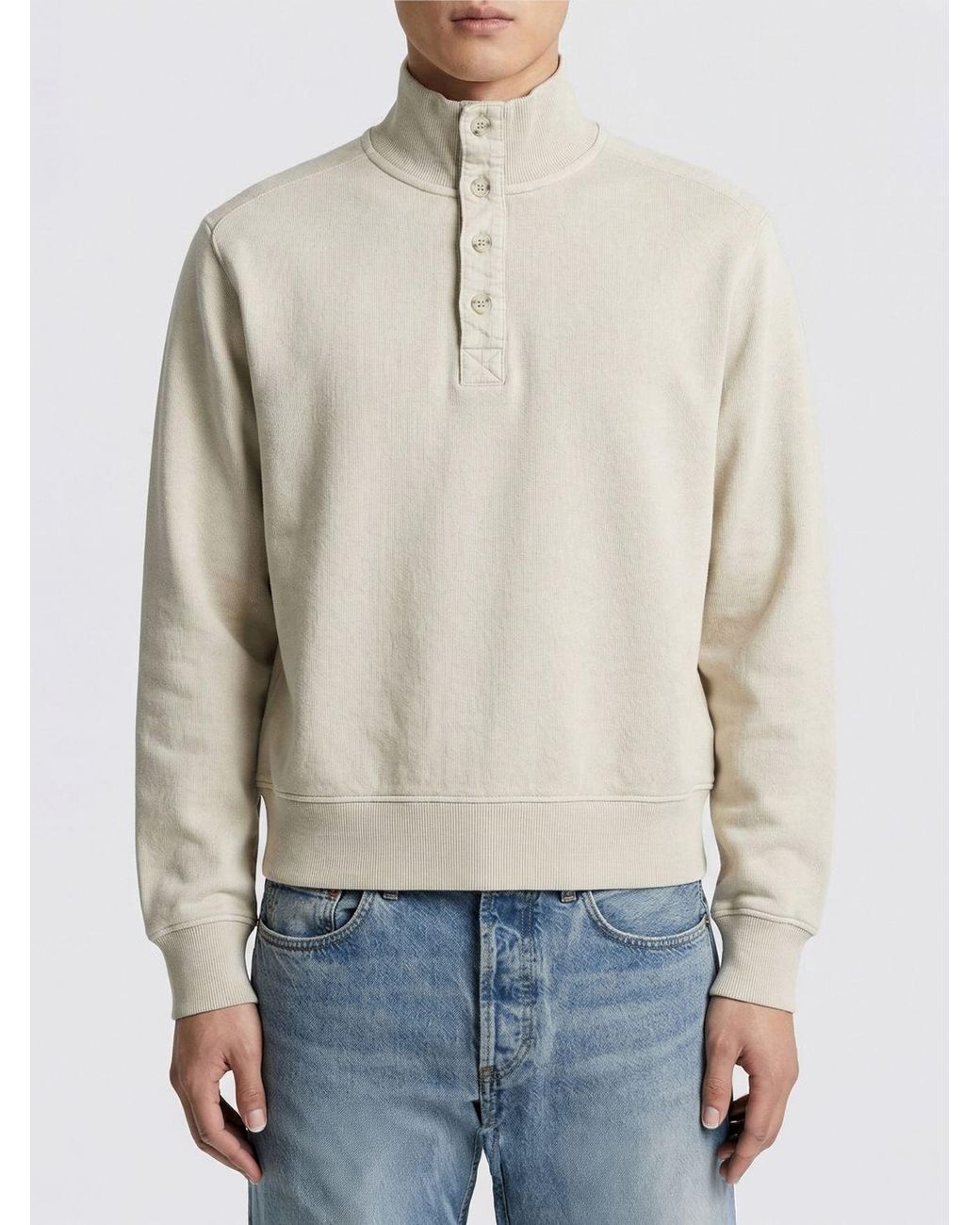 Entire studios Blue Cotton Turtleneck Sweater for men