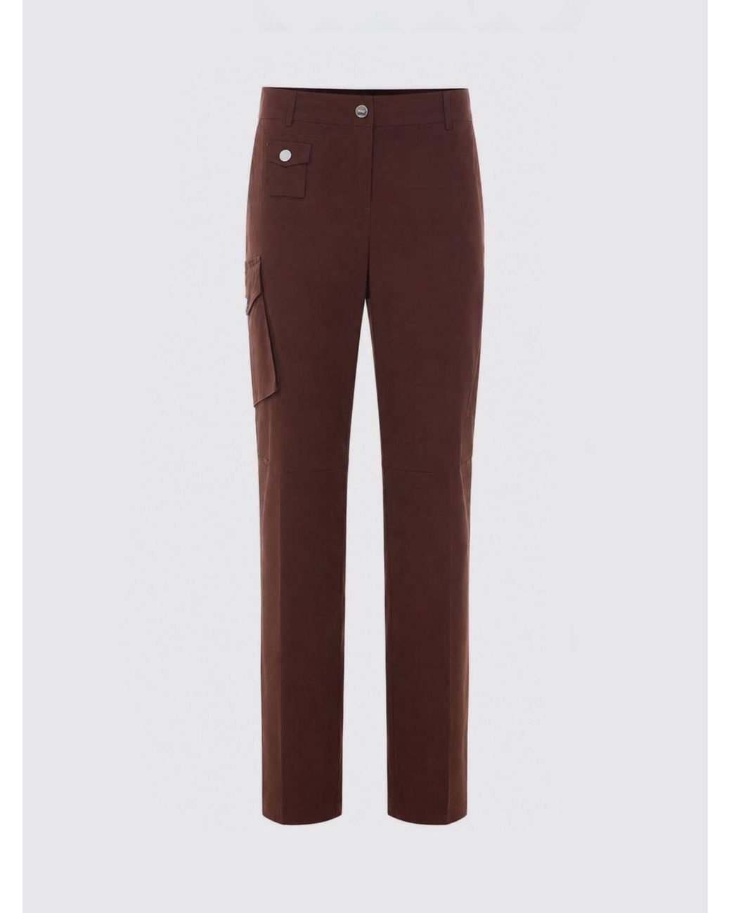 Ganni Red Slim Fit Stretch Organic Cotton Cargo Trousers