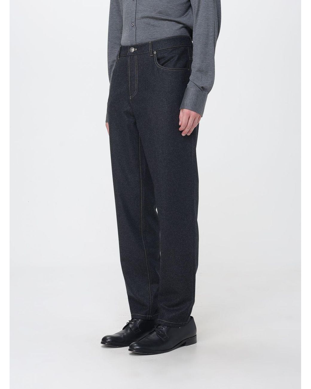 Brunello Cucinelli Blue Five-Pocket Straight-Leg Trousers Crafted for men