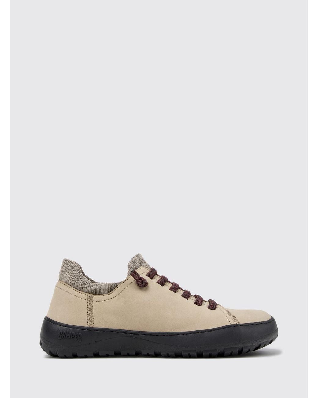 Camper White Peu Serra Nubuck And Recycled Pet Slip-On Sneakers With Vibram Sole