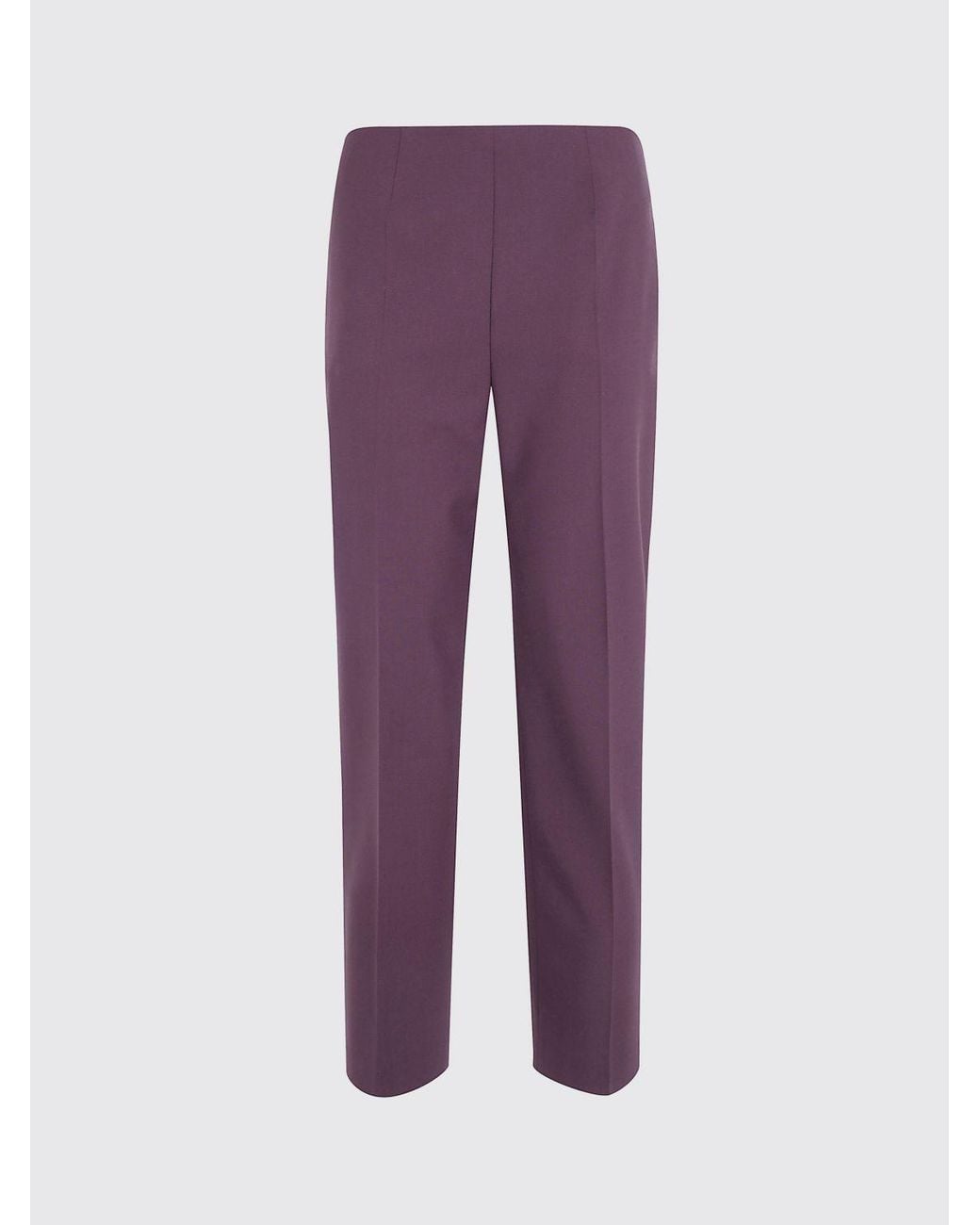 Alberta Ferretti Purple High-Waisted Skinny Trousers