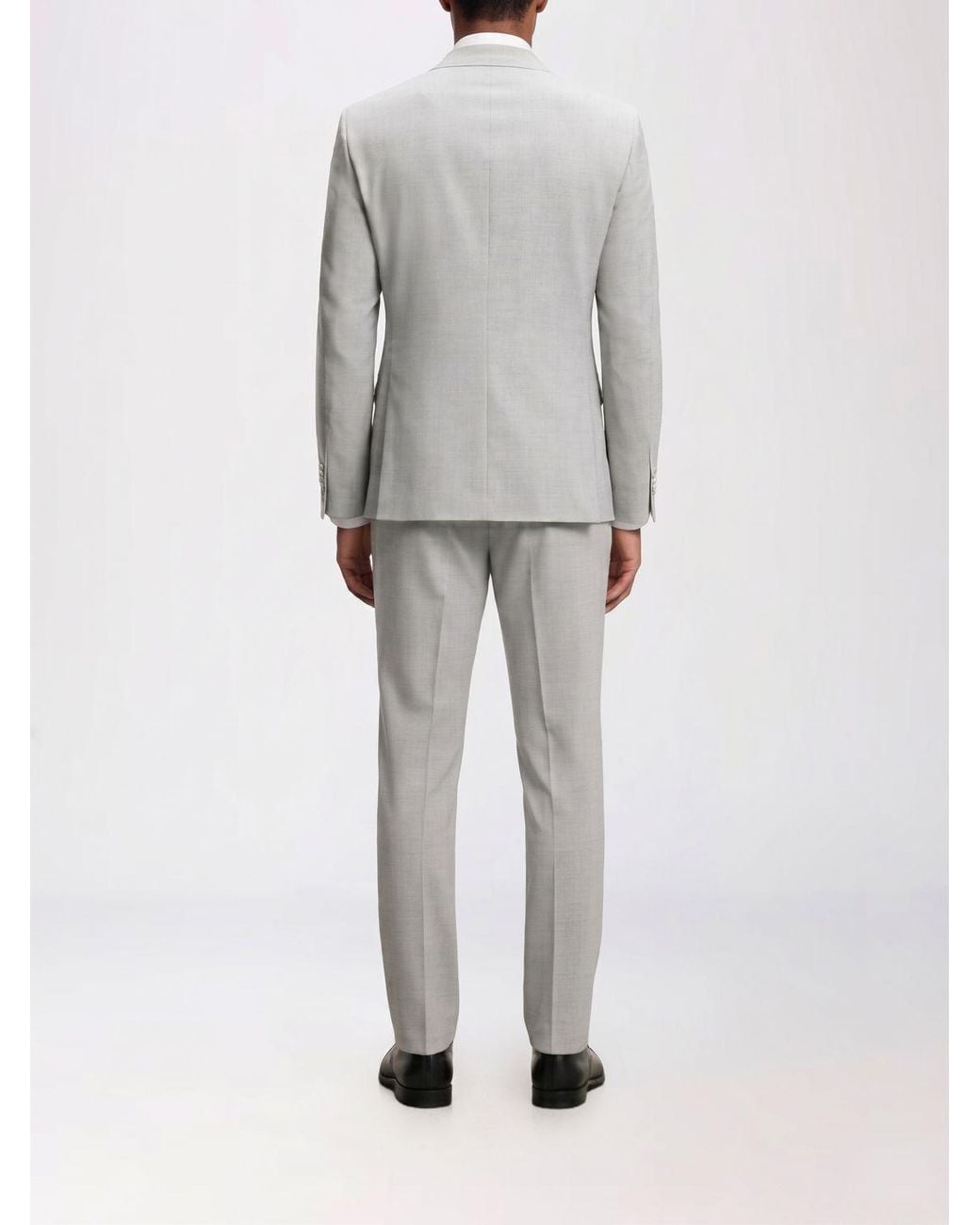 Boss Gray Single Breasted Suit for men