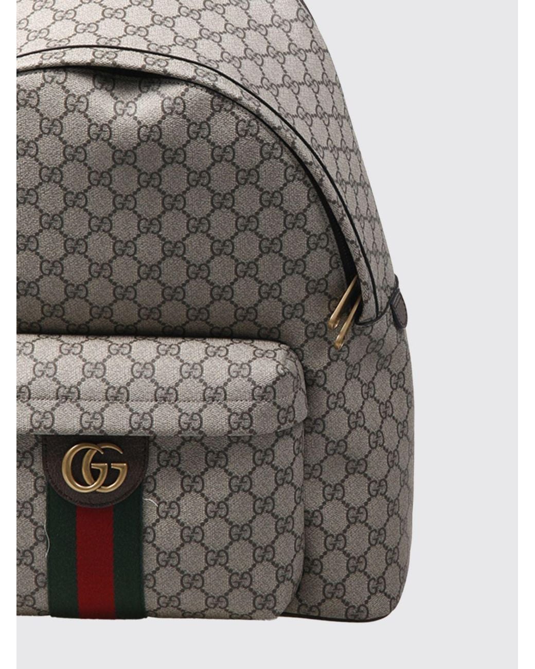 Gucci Gray Ophidia Gg Supreme Fabric Backpack for men