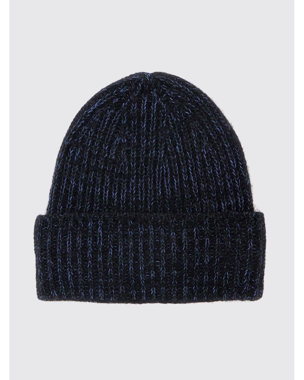 Missoni Blue Wool And Viscose Blend Beanie Hat With Cuff for men