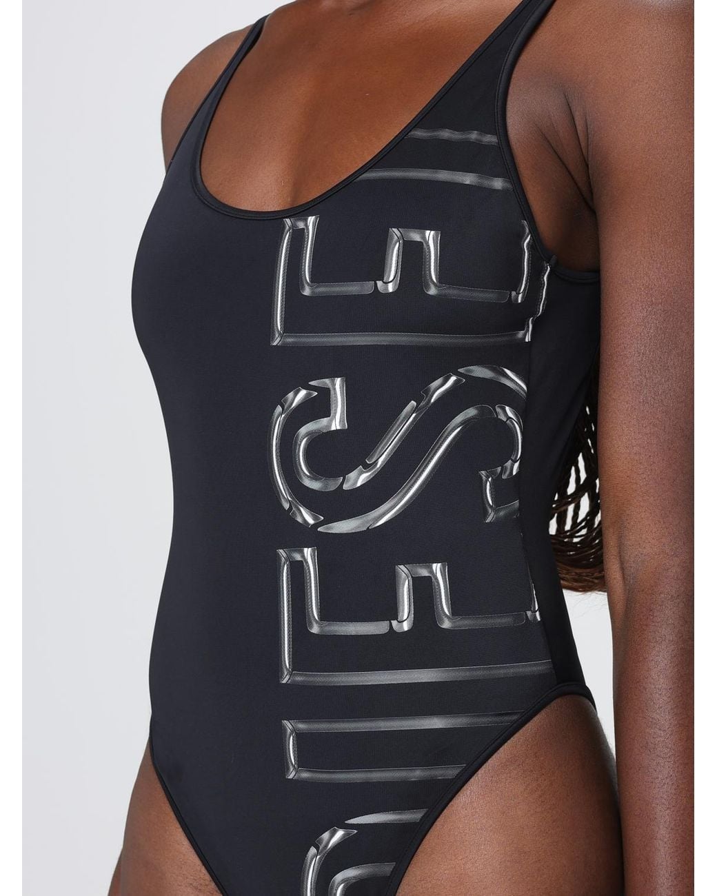 DIESEL Black Pamela-D-Core Polyamide One-Piece Swimsuit