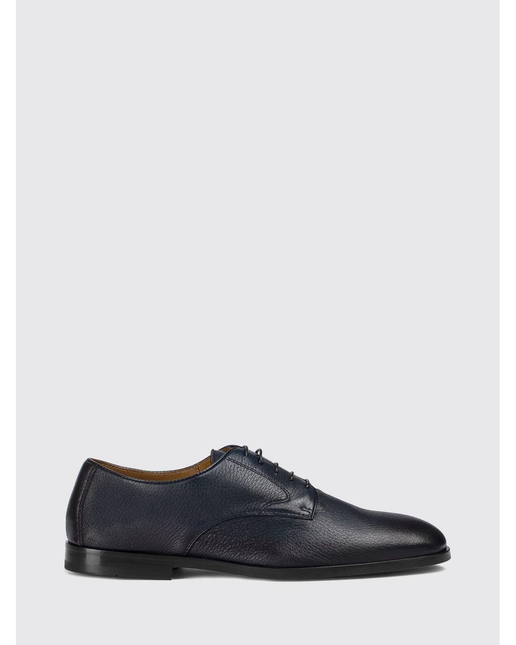 Doucal's White Classic Deer Leather Derby Shoes With Leather And Rubber Sole for men