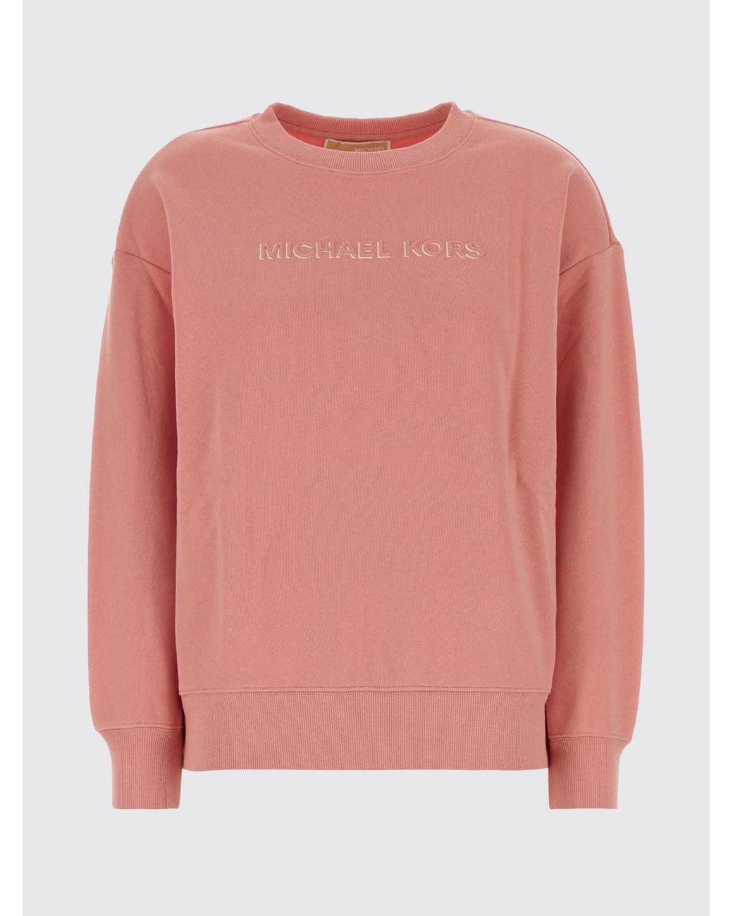 Michael Kors Red Cotton Crewneck Sweatshirt With Contrasting Logo And Dropped Shoulders