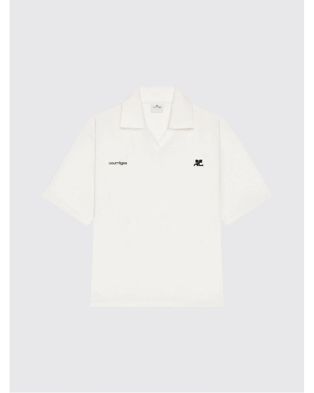 Courreges White CourrÈ Ges Polyester Polo With Logo