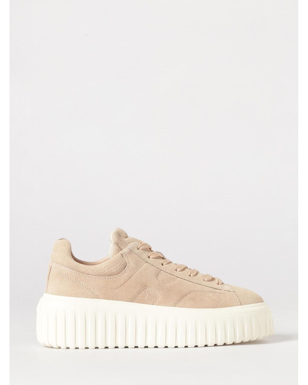 Hogan Natural H-Stripes Suede Sneakers