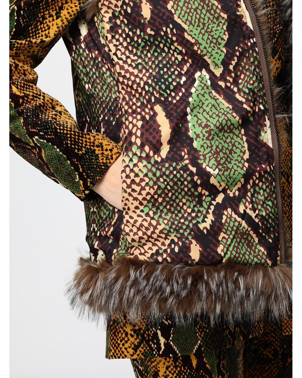 Diane von Furstenberg Brown Sleeveless Faux Fur Vest With Concealed Closure