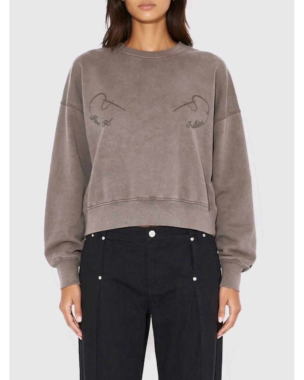 Jean Paul Gaultier Gray Cotton Crewneck Sweatshirt