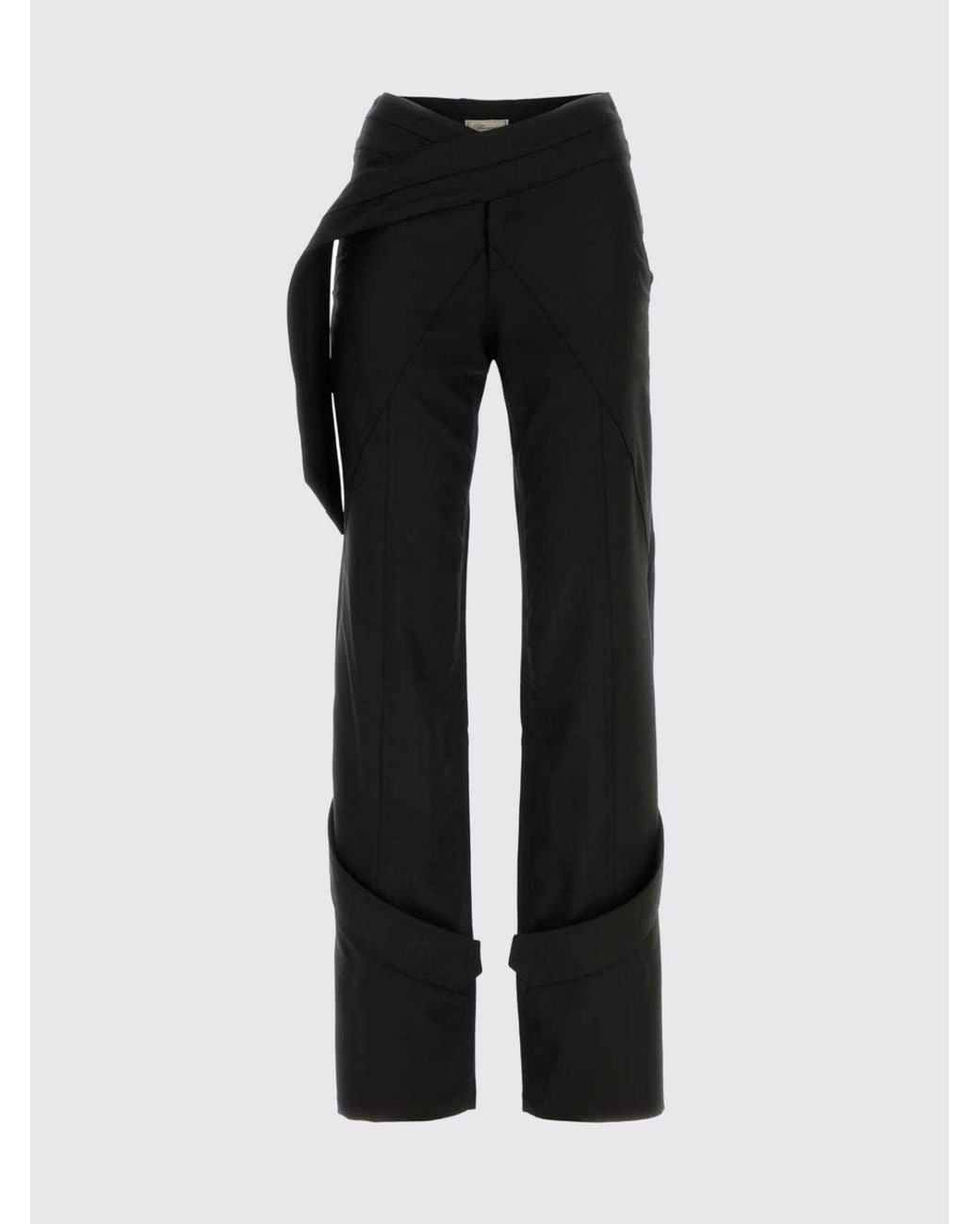 Blumarine Blue Low-Rise Straight Trousers