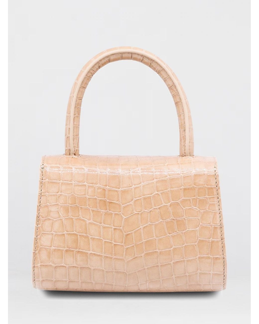 By Far Natural Mini 2.0 Croc Print Leather Bag