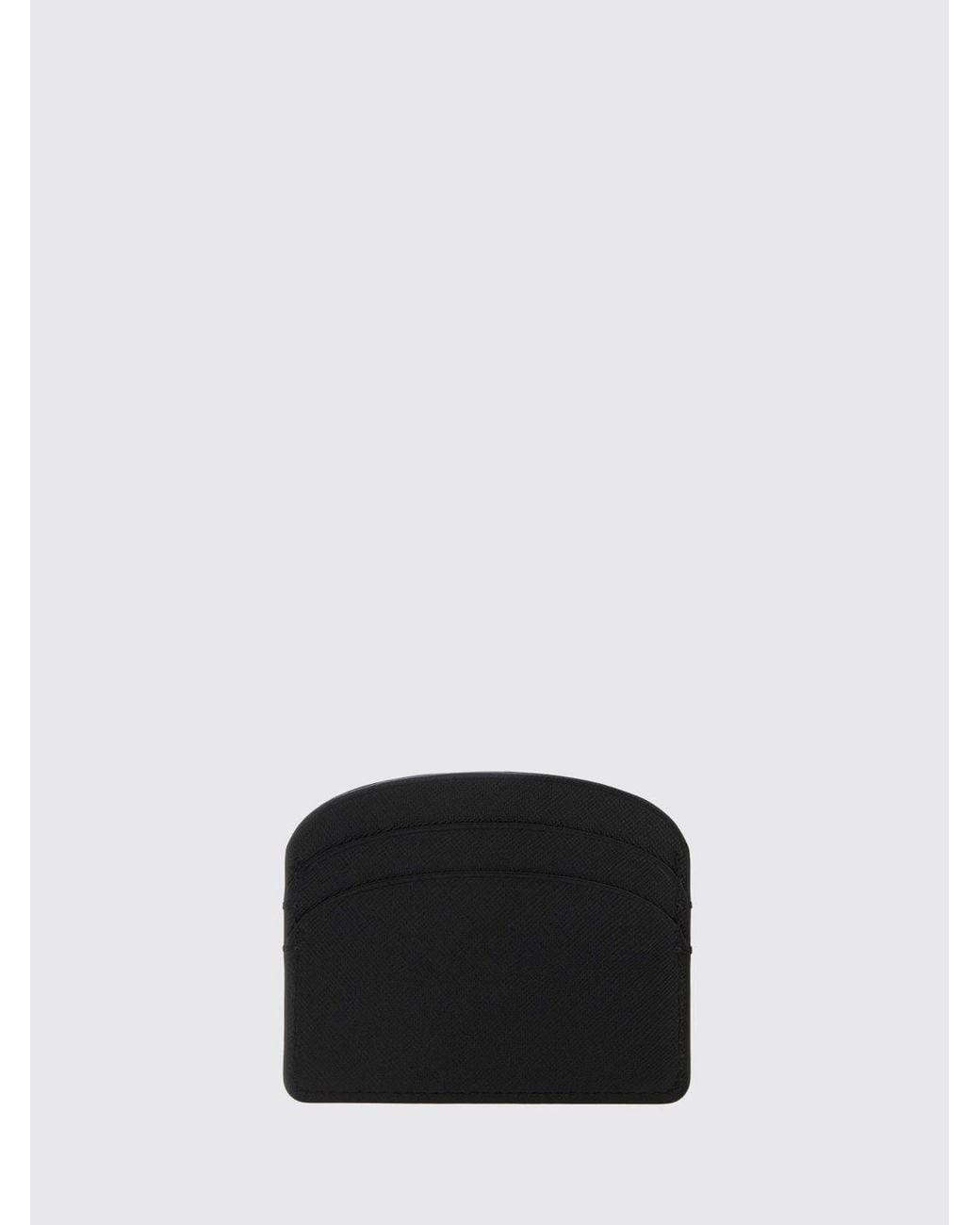A.P.C. Black Calfskin Leather Card Holder