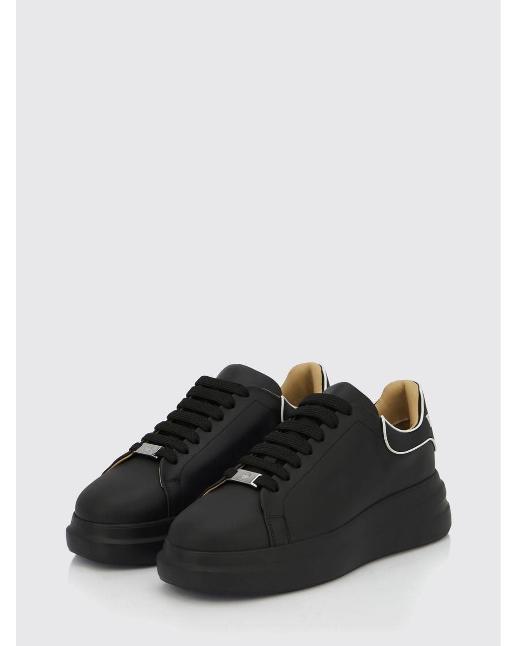 Philipp Plein Leder-Sneakers in Black für Herren