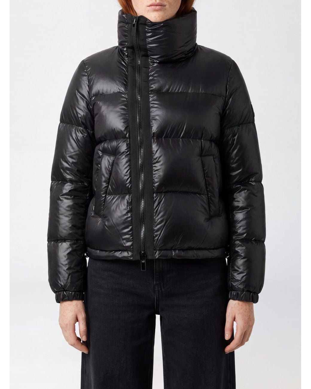 SACAI X CARHARTT WIP Black Double-Breasted Short Puffer Jacket