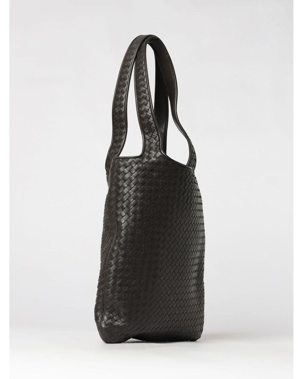 Bottega Veneta Black Veneto Intrecciato Nappa Leather Tote Bag for men