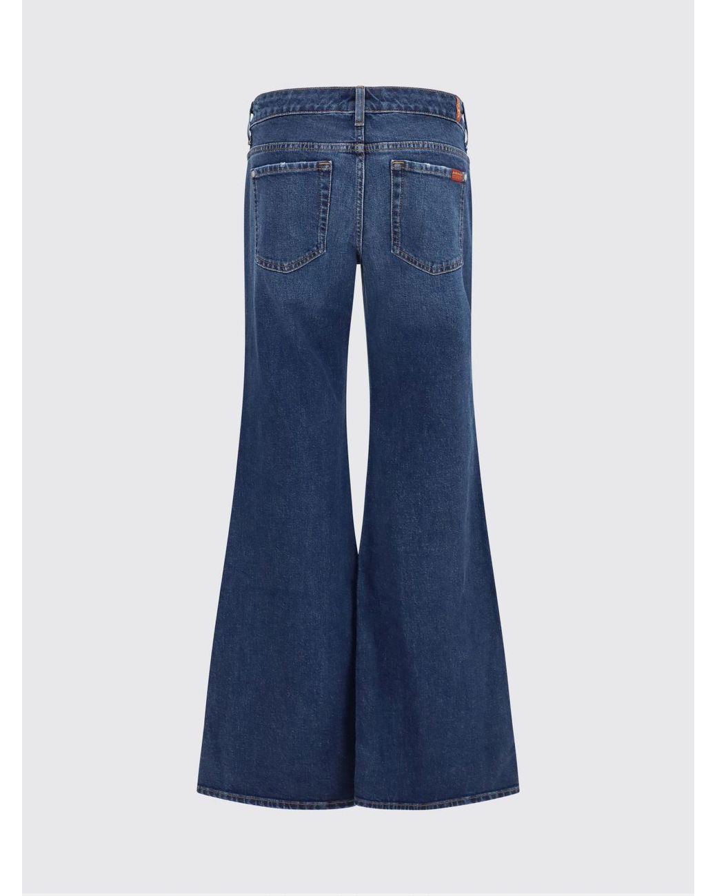 7 For All Mankind Blue High-Waisted Flare Jeans