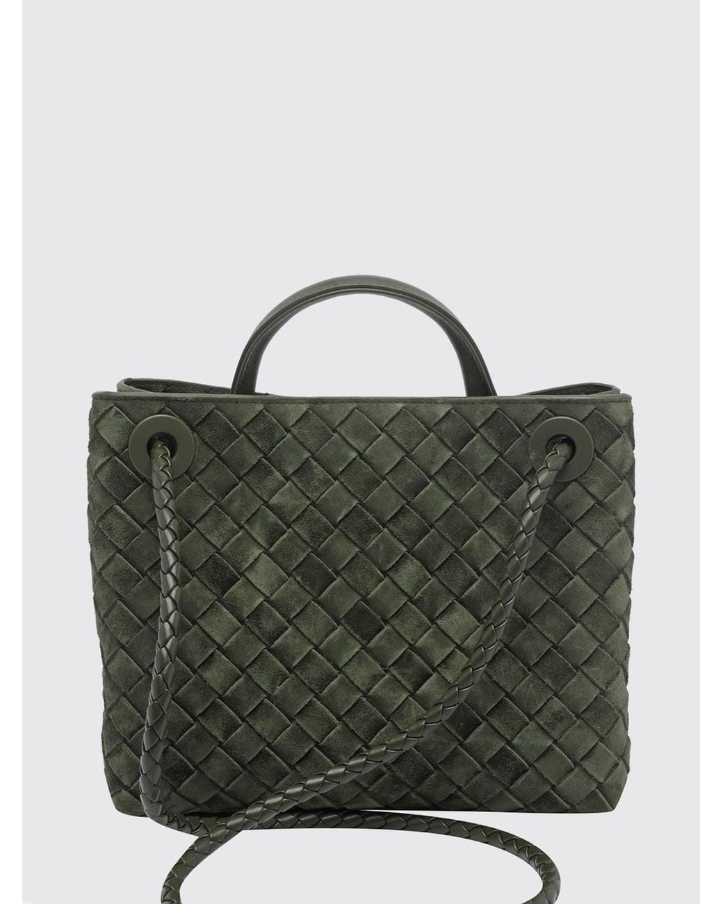 Bottega Veneta Black Andiamo Small Intrecciato Calf Leather Handbag