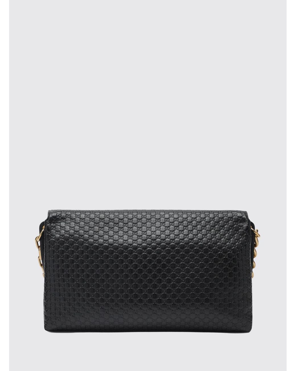 Gucci Black Embossed Gg Monogram Leather Bag