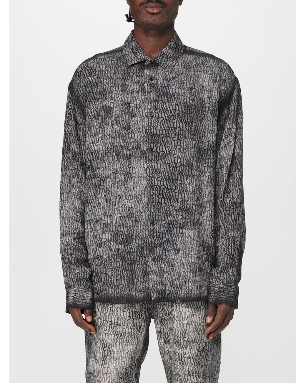 Just Cavalli Gray Shirt for men