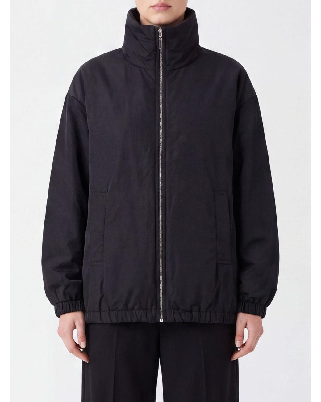 Max Mara Blue Claudia Reversible Padded Bomber Jacket
