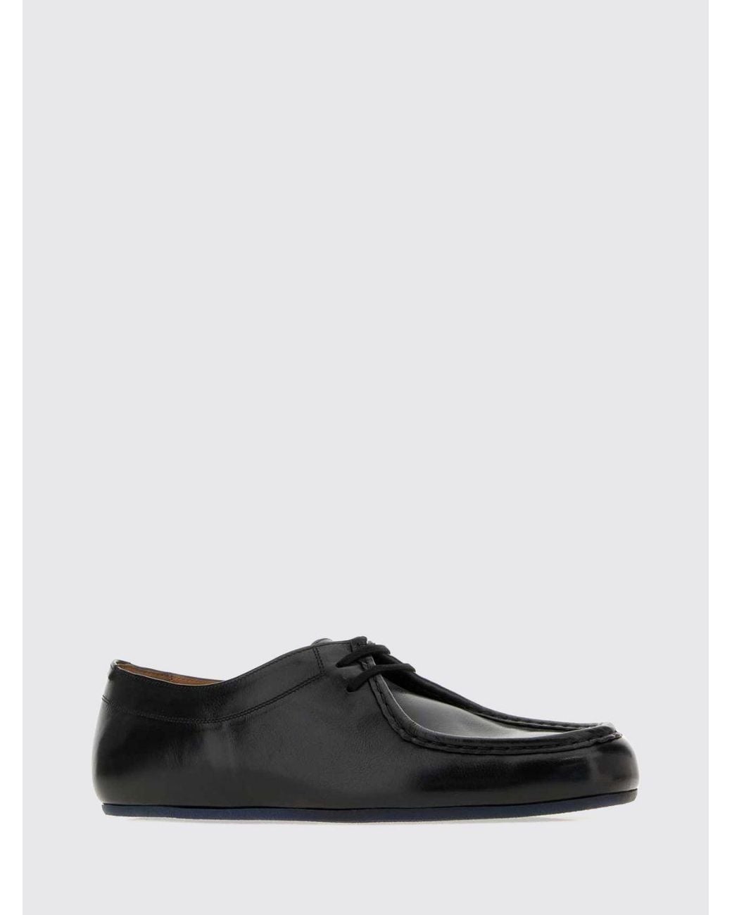 Jil Sander White Hood Calf Leather Derby Shoes With Rubber Sole for men