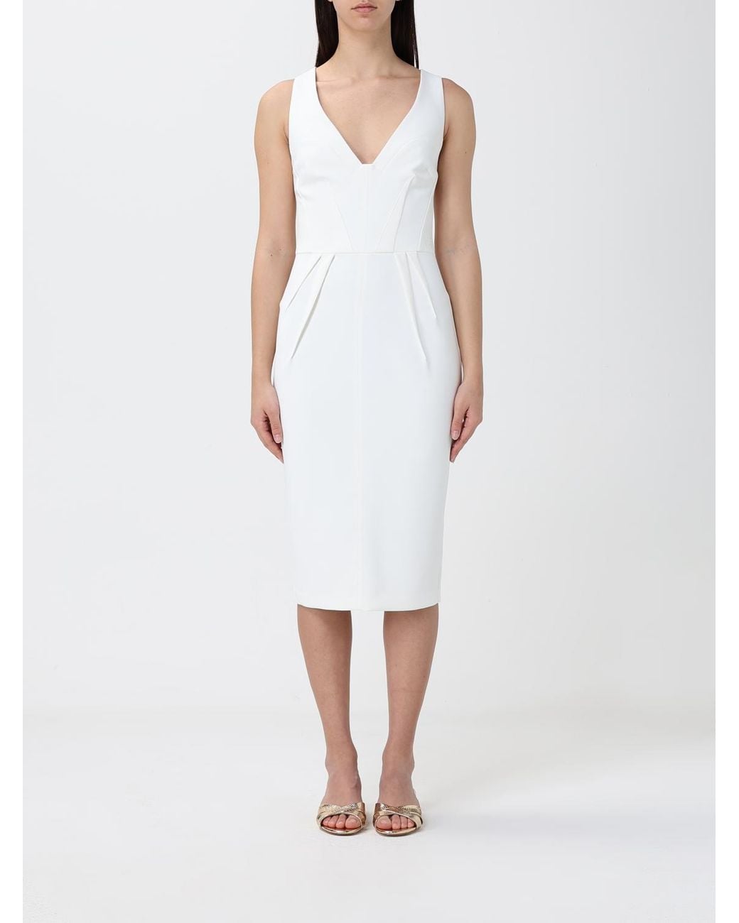 Elisabetta Franchi White Jersey Mini Dress