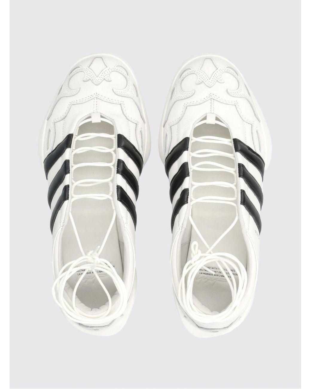Y-3 White Regu Mary Jane Leather Sneakers for men