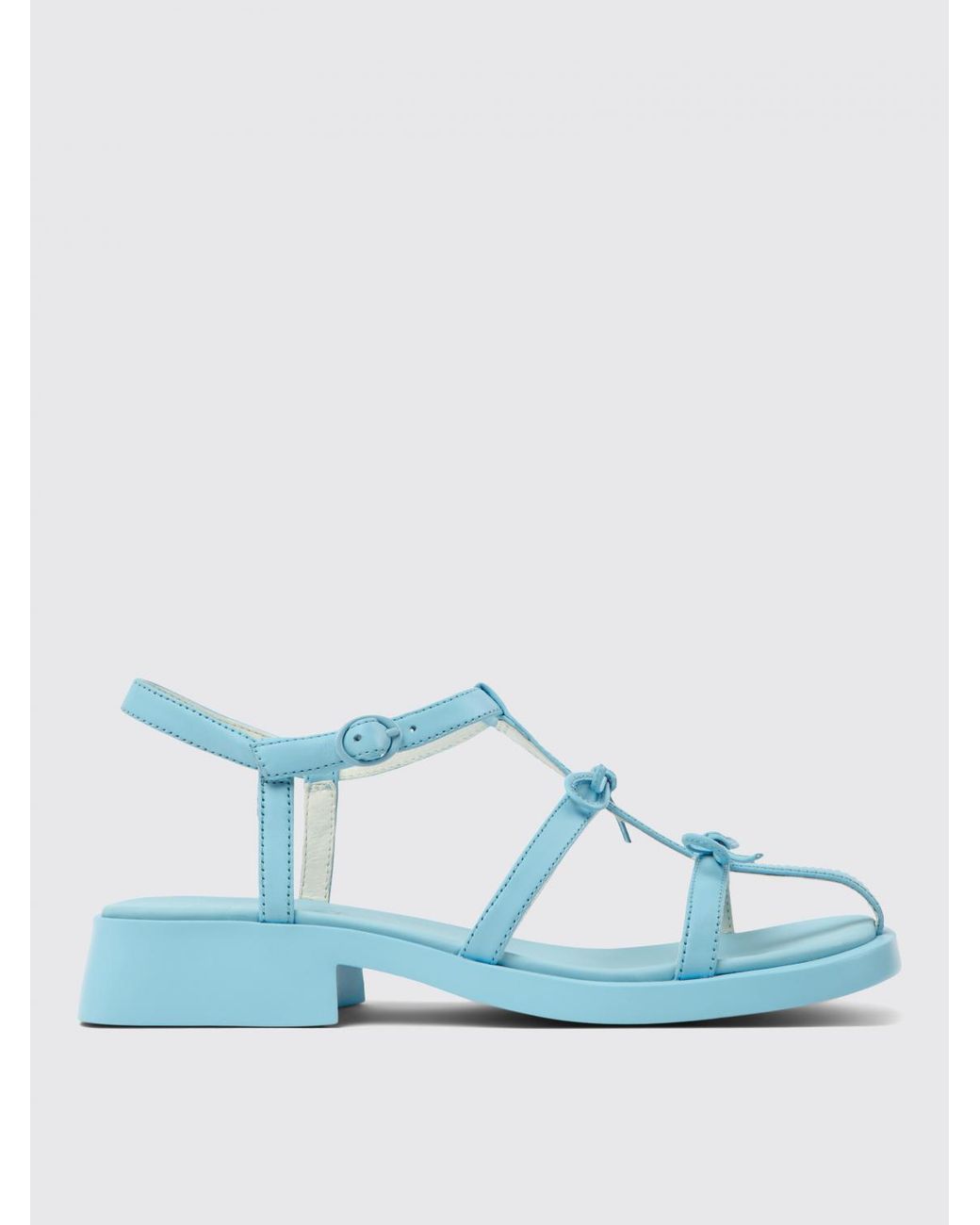 Camper Blue Pelotas Sandals Bow Detail