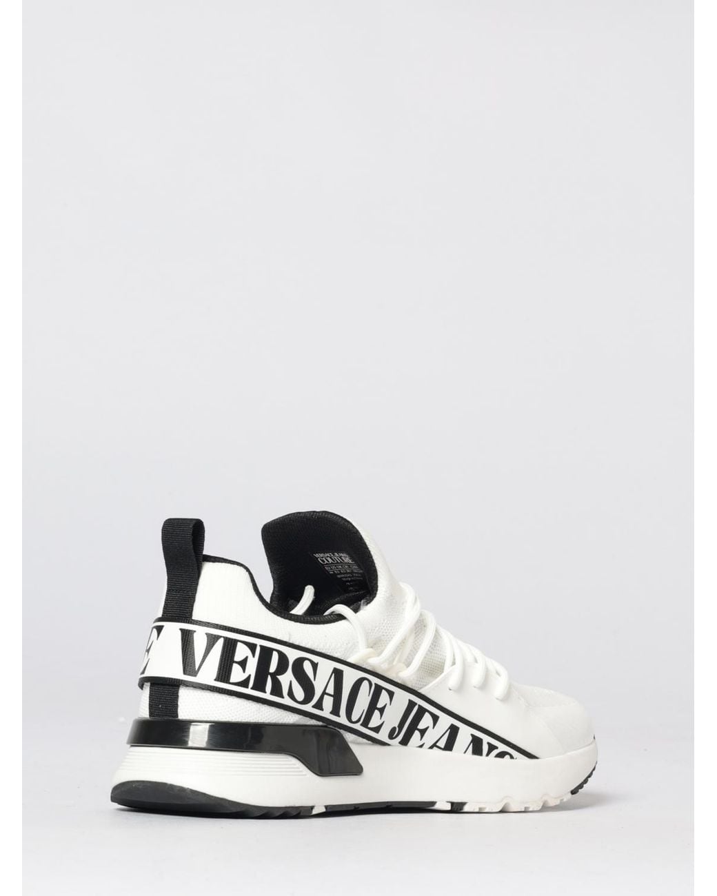 Versace Jeans Couture White Mesh Sneakers for men
